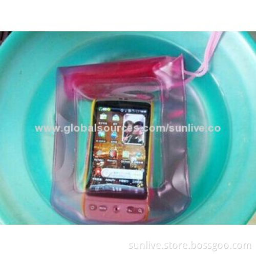 2014 hot sale waterproof plastic pouches for swimming camera